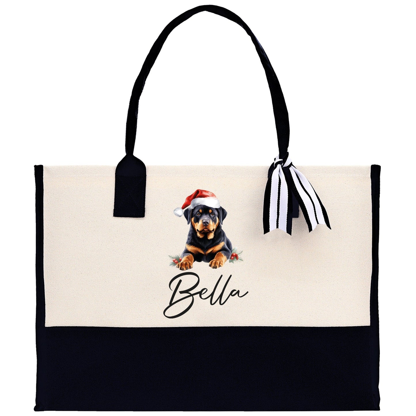 Labrador Retriever Custom Dog Name Cotton Canvas Tote Bag Custom Pet Lover Gift Pet Portrait Bag Personalized Pet Owner Gift Tote Bag