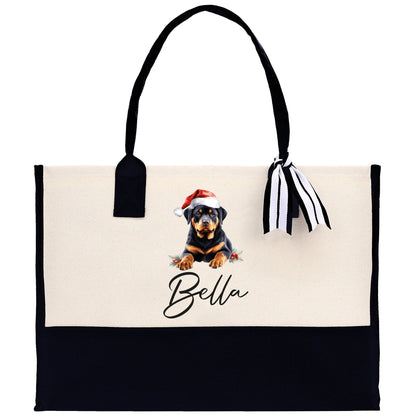 Labrador Retriever Custom Dog Name Cotton Canvas Tote Bag Custom Pet Lover Gift Pet Portrait Bag Personalized Pet Owner Gift Tote Bag